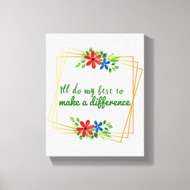 Lienzo buenas citas positivas para la aceptación de la vi (Anverso)