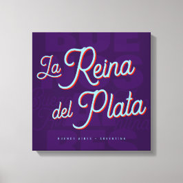 Lienzo Buenos Aires "La Reina del Plata" typography art