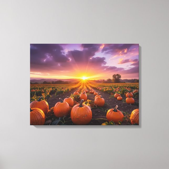 Lienzo Buenos días campo de otoño (Anverso)