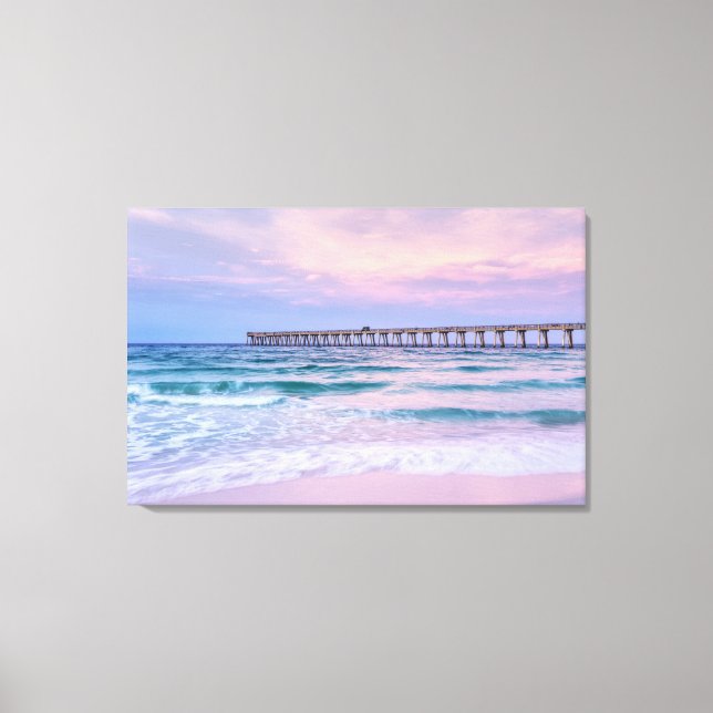 Lienzo Buenos días Navarre Beach Pier (Anverso)