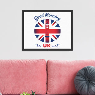 Lienzo Buenos días Reino Unido - Union Jack & London Phon