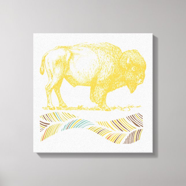 Lienzo Búfalo de época (Anverso)