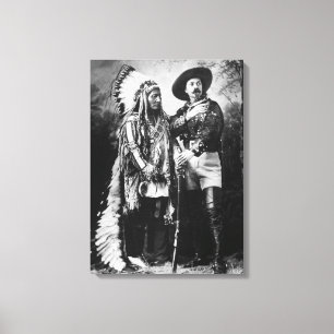 Lienzo Buffalo Bill Cody & Sitting Bull - Circa 1885
