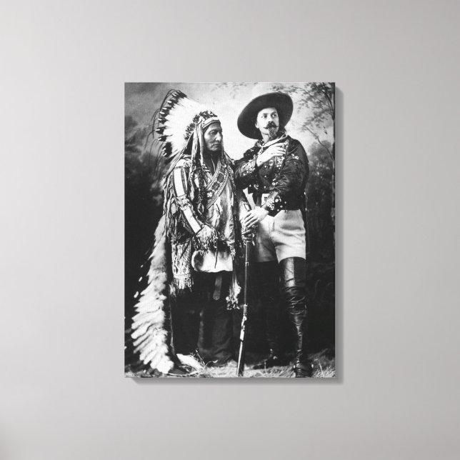 Lienzo Buffalo Bill Cody & Sitting Bull - Circa 1885 (Anverso)