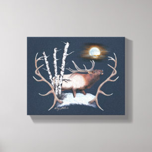 Lienzo Bugling Bull Elk