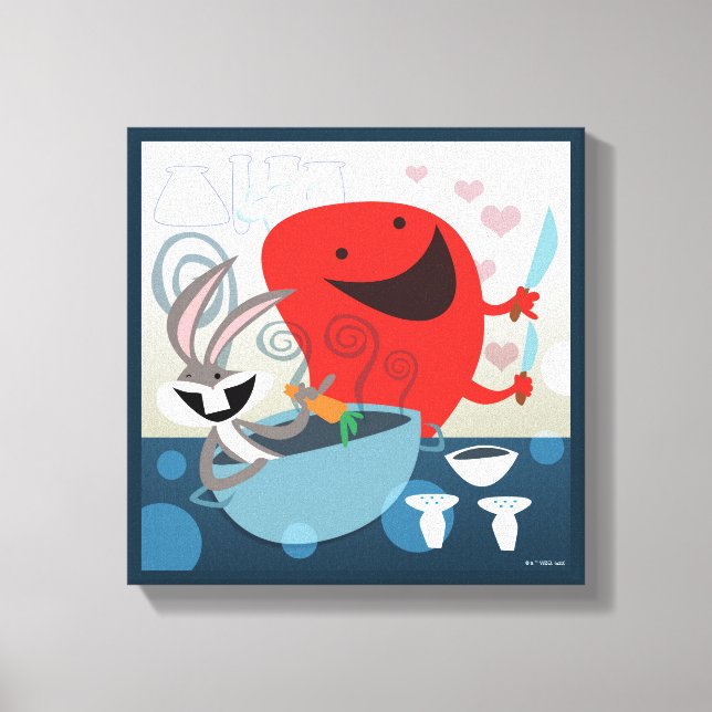 Lienzo BUGS BUNNY™ y Gossamer Whimsical Meal Prep (Anverso)