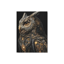 Búho de engranajes Steampunk
