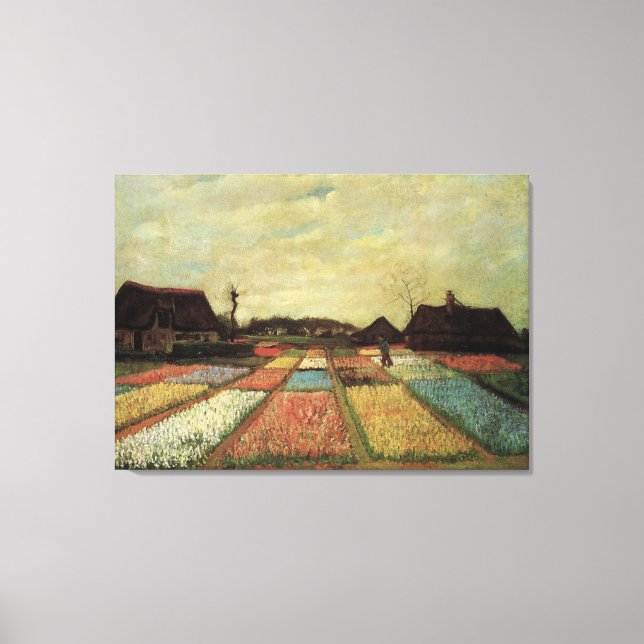 Lienzo Bulb Fields por Vincent van Gogh (Anverso)
