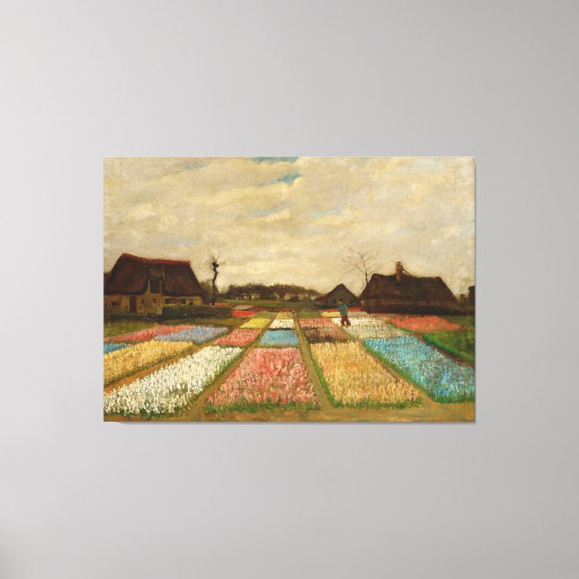 Lienzo Bulb Fields por Vincent van Gogh (1883) (Anverso)