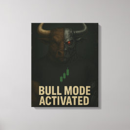 Lienzo Bull Mode Activated Poster — Cyber Bull Trader