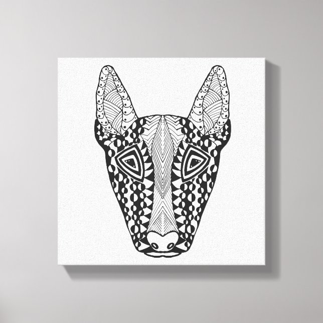 Lienzo Bull Terrier Sketch 6 (Anverso)