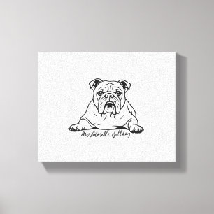 Lienzo Bulldog Adorable