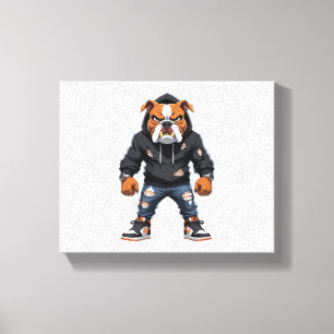 Lienzo Bulldog Alfa Urbano - Mascota estilo calle