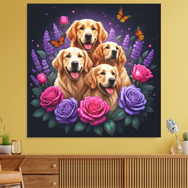 Lienzo Bulldog barroco: Un retrato histórico (Insitu (Sala de estar))