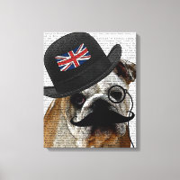 Bulldog británico y Gorra Bowler