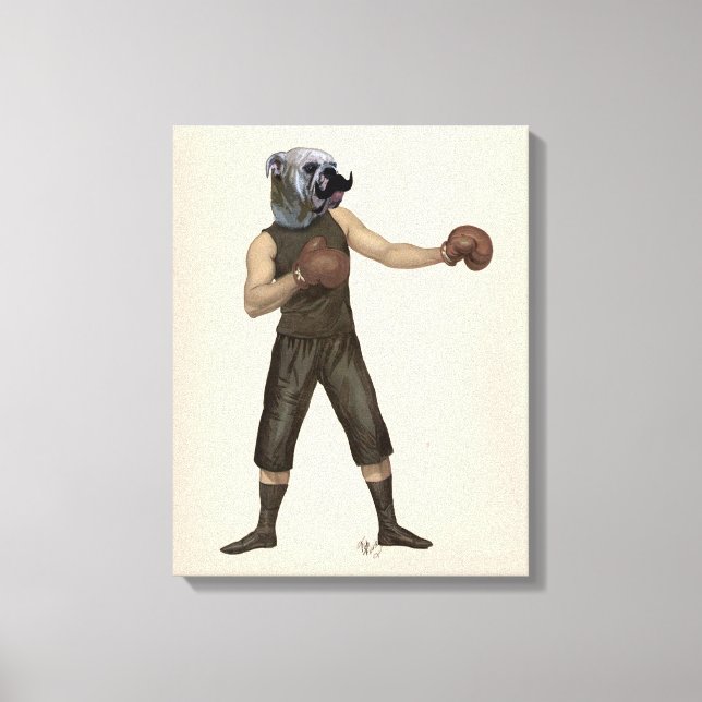 Lienzo Bulldog de boxeo lleno (Anverso)