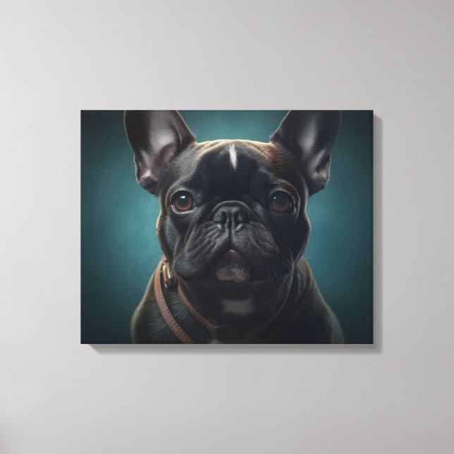 Lienzo Bulldog francés (Anverso)