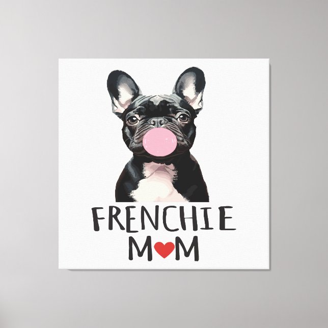 Lienzo Bulldog francés adorable (Anverso)
