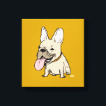 Lienzo Bulldog francés divertido con gran lengua<br><div class="desc"></div>