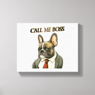 Lienzo Bulldog francés en un traje