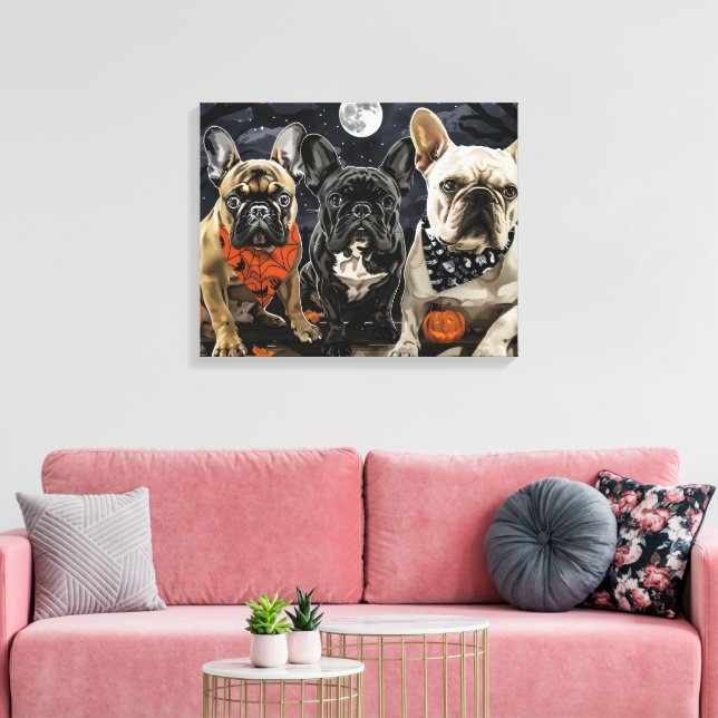 Lienzo Bulldog Francés Halloween Espeluznante (Insitu (Sala de estar))