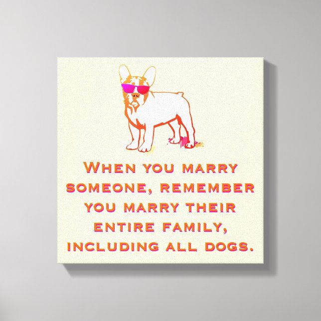 Lienzo Bulldog francés más frío (Anverso)