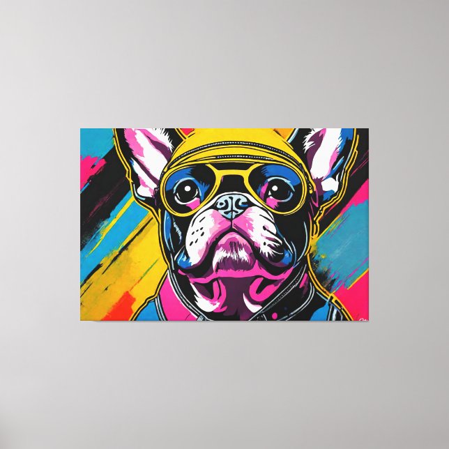 Lienzo Bulldog UNFRANCÉS SALVAJE (Anverso)