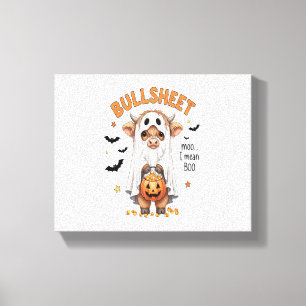 Lienzo Bullsheet Highland Cow Funny Ghost