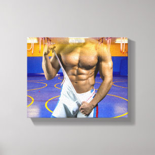 Lienzo bulto muscular de hombre de SlipperyJoe's abdomina