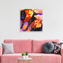 Bumble Bumble Bee Floral Rojo amarillo morado