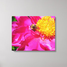 Lienzo Bumblebee y Peony