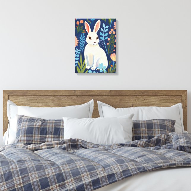 Lienzo Bunny Floral (Insitu(Dormitorio))