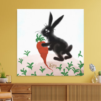 Lienzo Bunny in the Garden Stretched Canvas