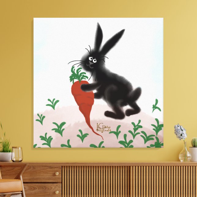 Lienzo Bunny in the Garden Stretched Canvas (Insitu (Sala de estar))
