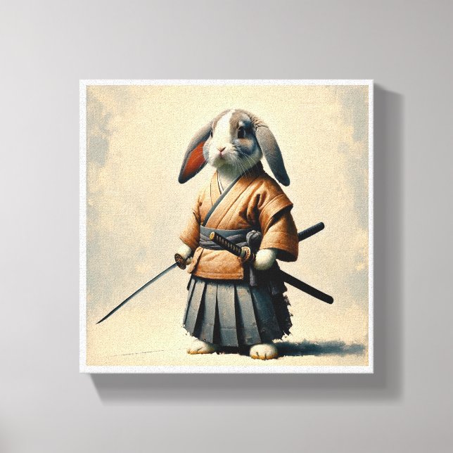 Lienzo Bunny Samurai (Anverso)