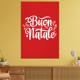 Lienzo Buon Natale italiano Feliz Navidad