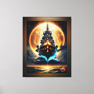 Lienzo Buque fantasma galáctico de los mares por Xzendor7