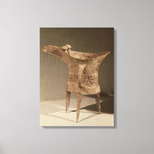 Lienzo buque Tres-legged del "chueh" para el vino de