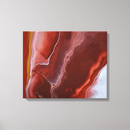 Lienzo Burgundy Red Rust Swirls Liquid Marble Art