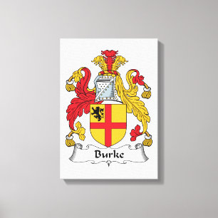 Lienzo Burke Family Crest