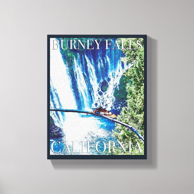 Lienzo Burney Falls, Poster de CA (Anverso)