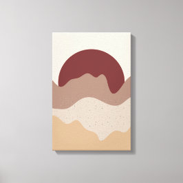 Lienzo Burnt Red Sun Wall Art – Earth Tone Poster