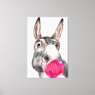 Lienzo Burro con chicle personalizado