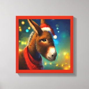 Lienzo Burro de Navidad 3
