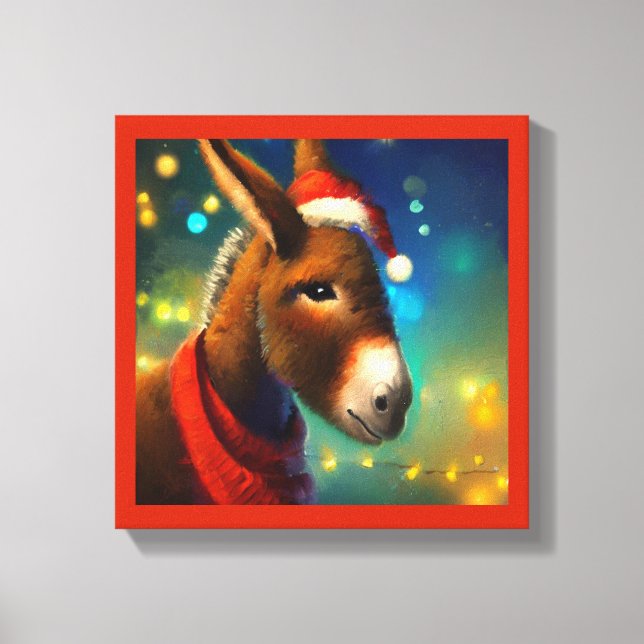 Lienzo Burro de Navidad 3 (Anverso)