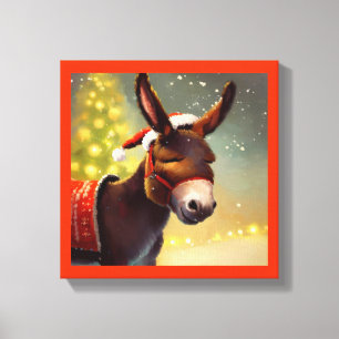 Lienzo Burro de Navidad 4
