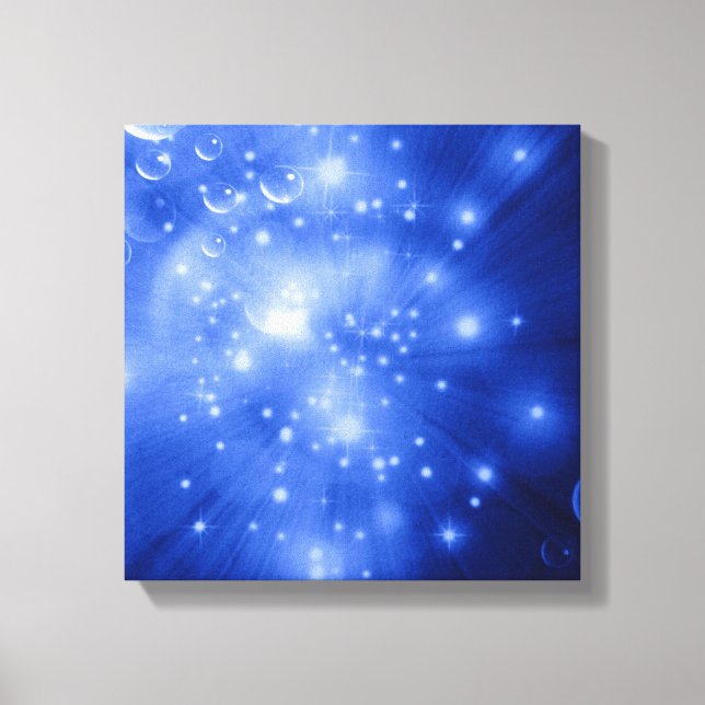 Lienzo Burst de galaxia azul cobalto (Anverso)