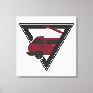 Lienzo bus maroon triangular