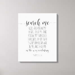 Lienzo Búscame Dios Y Conoce Mi Corazón, Salmo 139:23-24