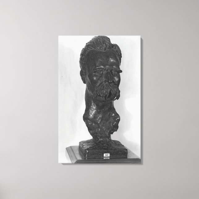 Lienzo Busto de Friedrich Nietzsche Alemán (Anverso)
